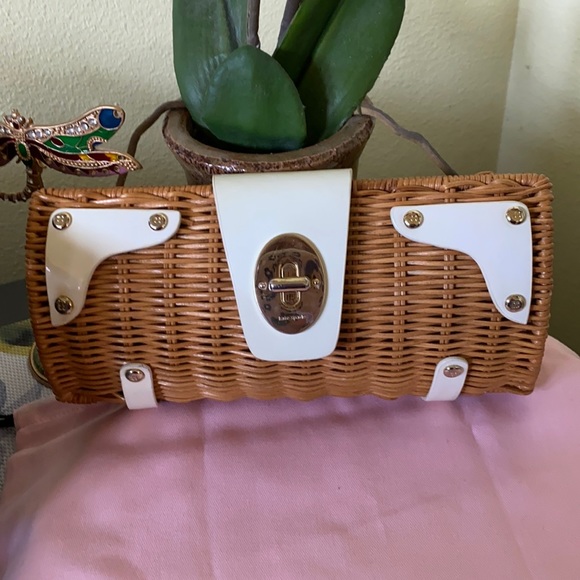 kate spade Handbags - Kate Spade wicker Clutch Bag